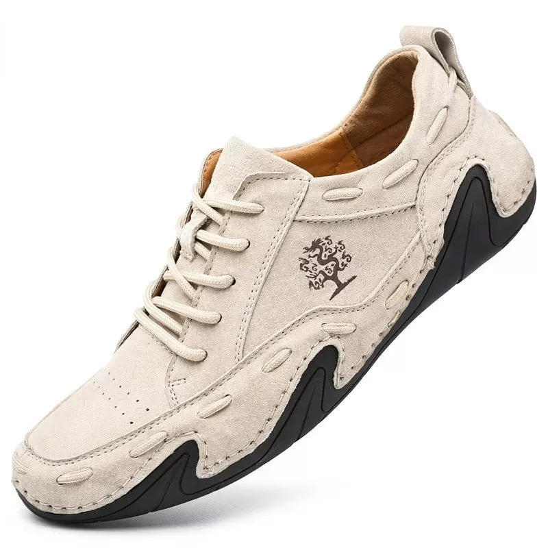 2 Men's Fashion Cow Leather Casual shoes
