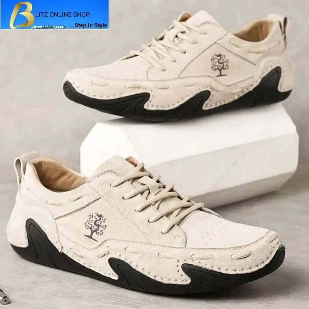 2 Men's Fashion Cow Leather Casual shoes