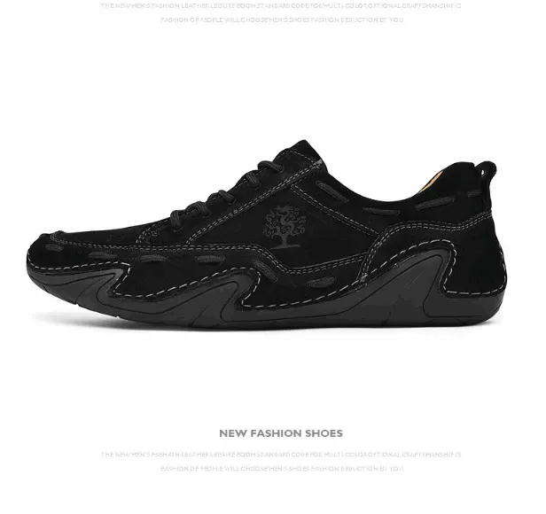 2 Men's Fashion Cow Leather Casual shoes