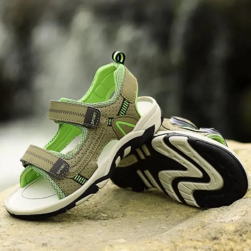 2021 Summer Kids Shoes Brand Closed Toe Toddler Boys Sandals Orthopedic Sport PU Leather Baby Boys Sandals Shoes