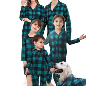 2023 Children's Plaid Long-Sleeve Pajama Set
