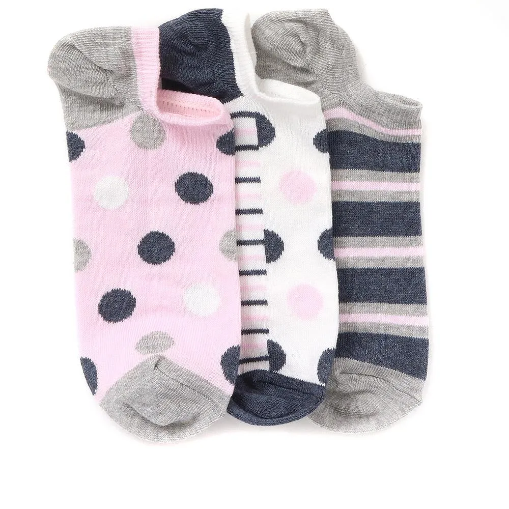 3-Pack No Show Ankle Socks - ASENA37001 / 324 030
