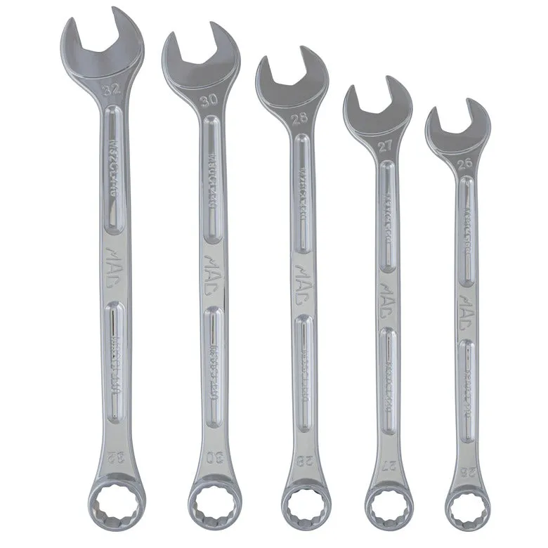 5-PC. Metric Combination Wrench Set - 12-PT.