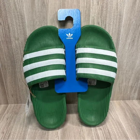 Adidas Originals Adilette 22 Preloved Green White Slip On Sandal IG9260 Men Sz 9