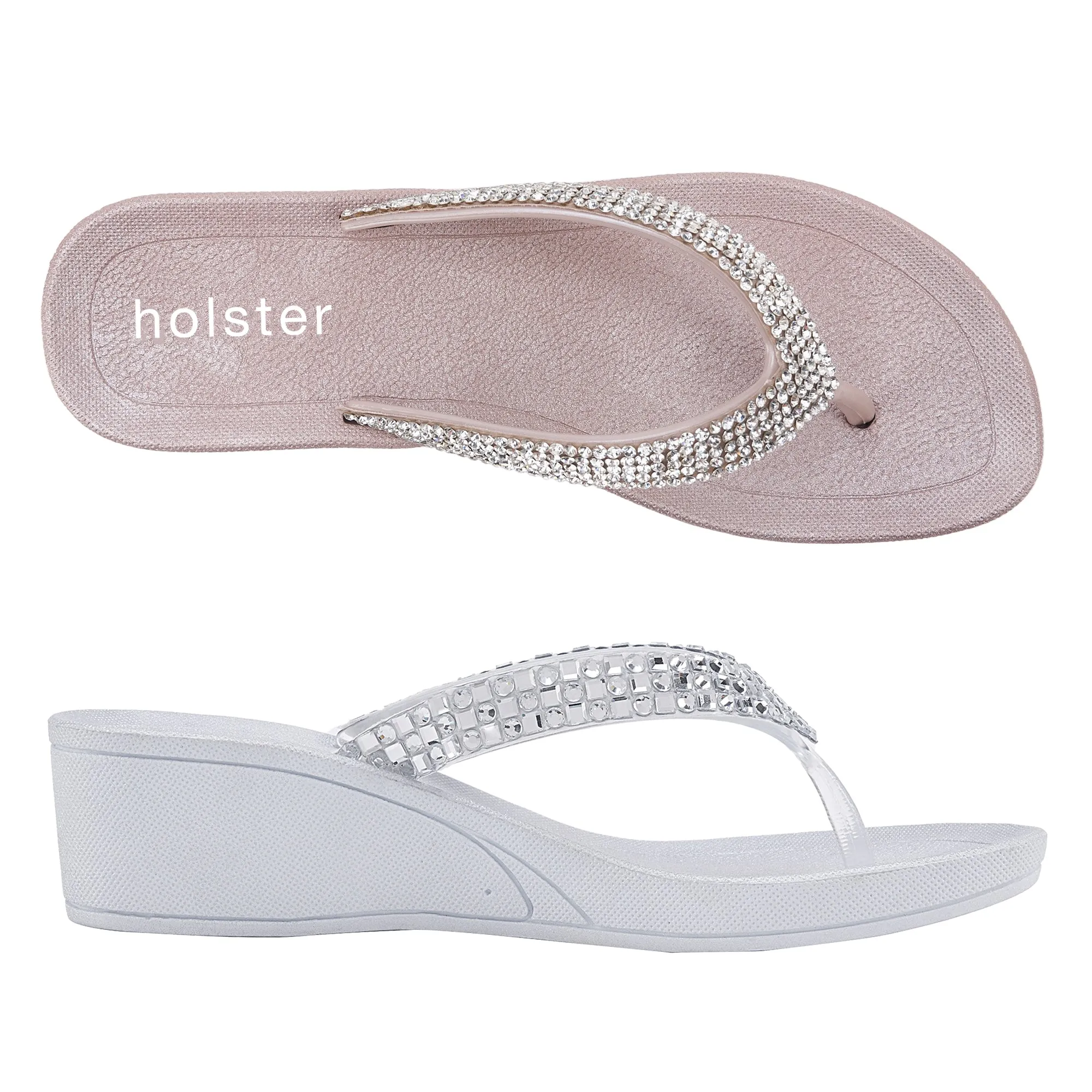 Alice Wedge & Hope Wedge Bundle - Champagne / Clear