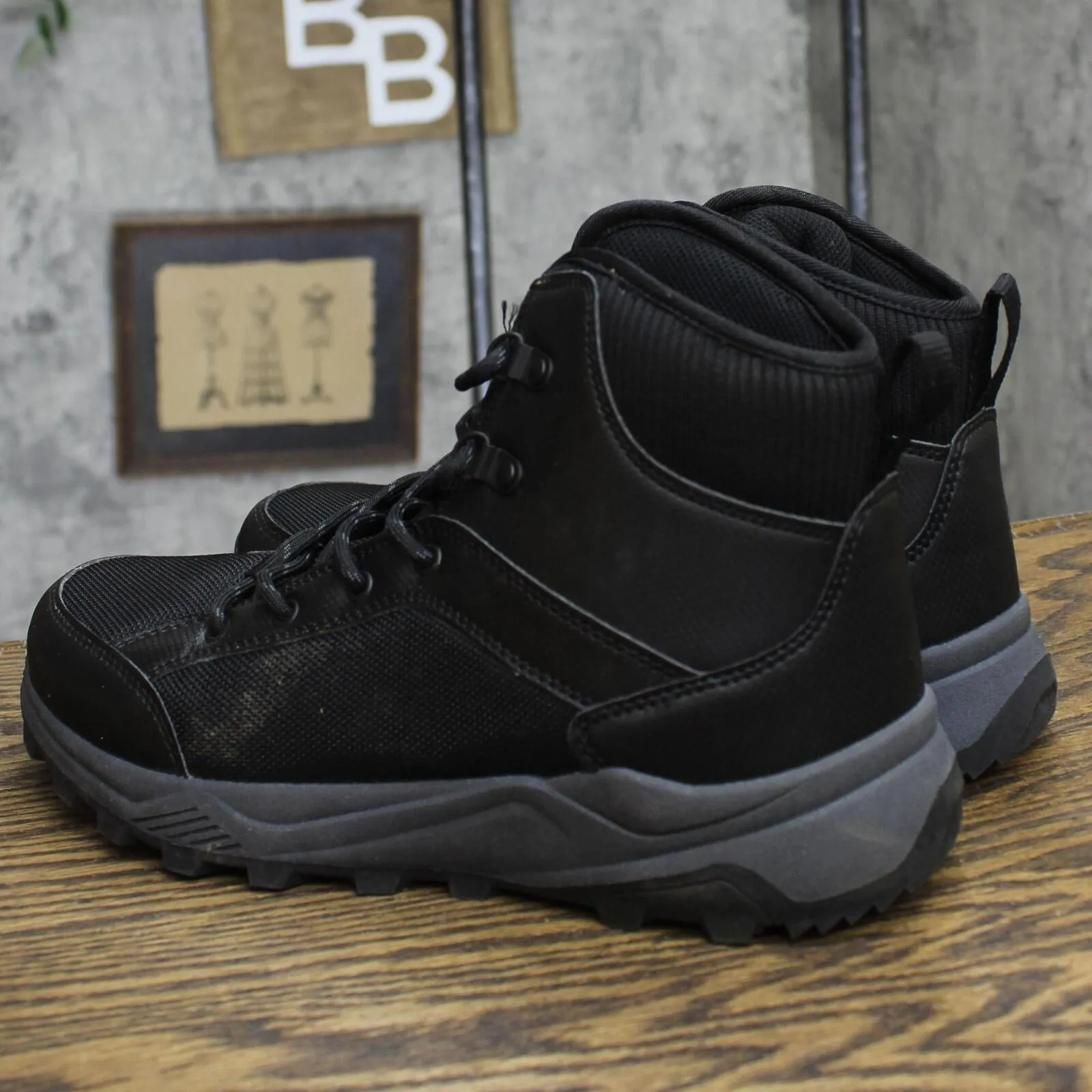 All In Motion Mens Doran Winter Hiker Boots 88235832 Jet Black 7