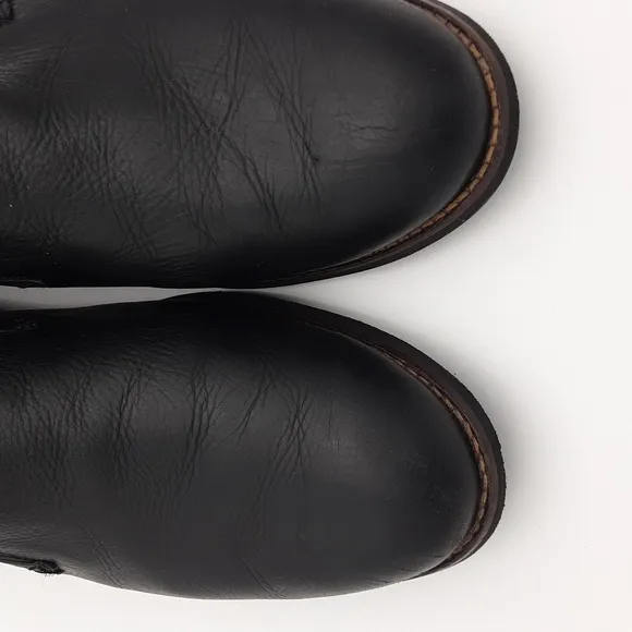 American classic moccassin shoe black leather slip on 12M extreme comfort casual