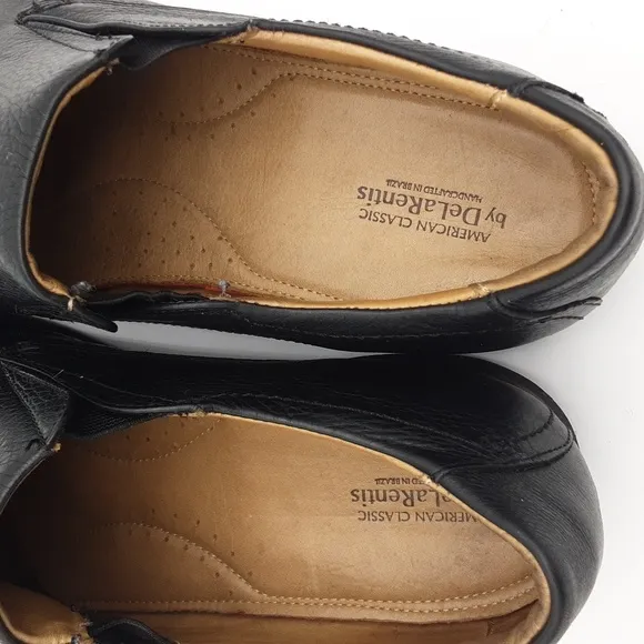 American classic moccassin shoe black leather slip on 12M extreme comfort casual