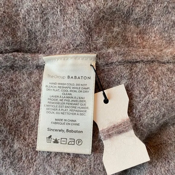 Aritzia: The Group Babaton Alpaca Blend Thurlow Sweater Soft Pink/Gray Size M