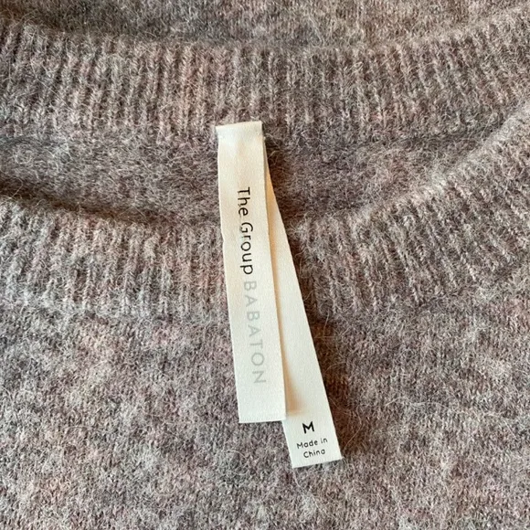 Aritzia: The Group Babaton Alpaca Blend Thurlow Sweater Soft Pink/Gray Size M