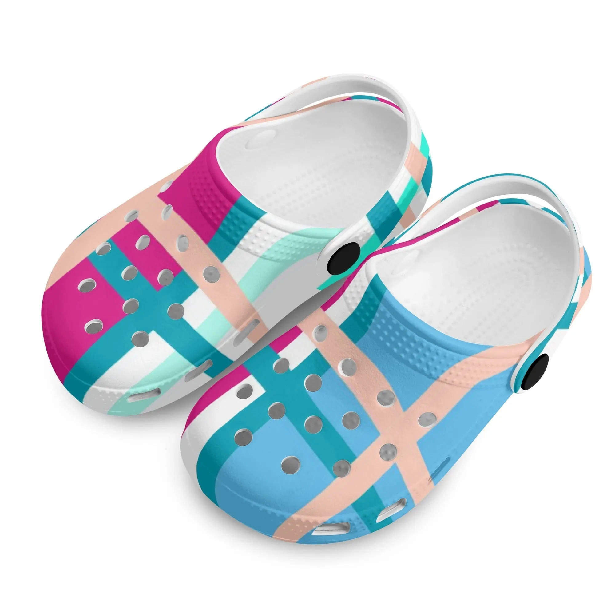 ✨'Ascog Bay, Bute' Happy Tartan® Kids Classic Clogs✨