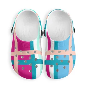 ✨'Ascog Bay, Bute' Happy Tartan® Kids Classic Clogs✨