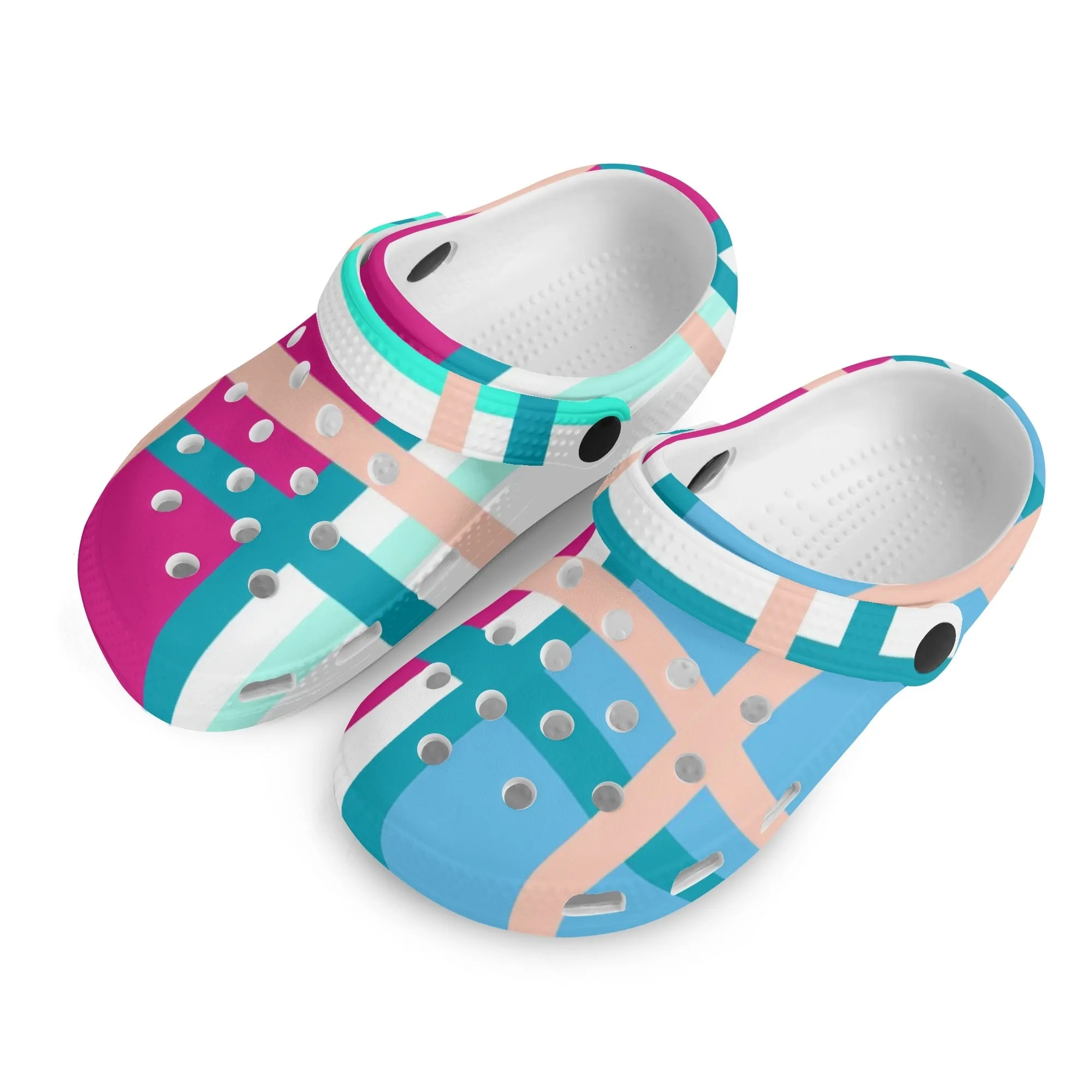 ✨'Ascog Bay, Bute' Happy Tartan® Kids Classic Clogs✨