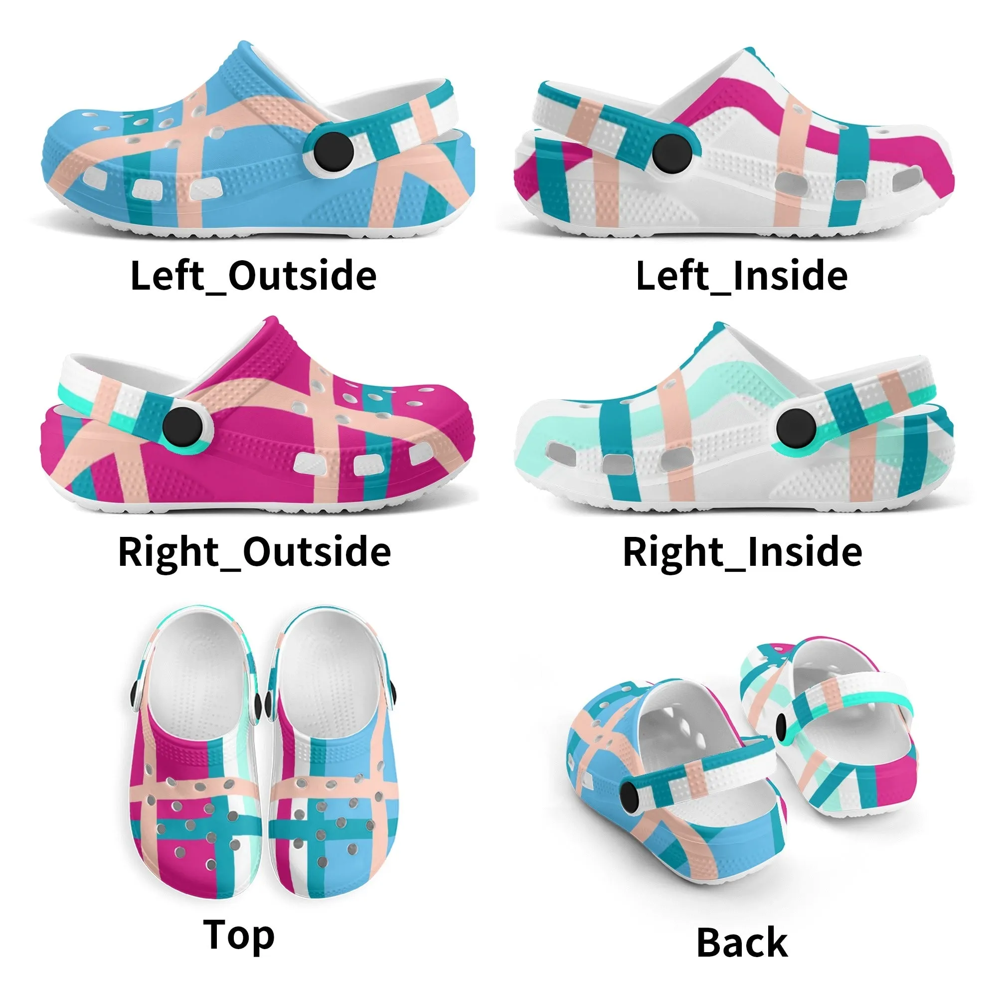 ✨'Ascog Bay, Bute' Happy Tartan® Kids Classic Clogs✨