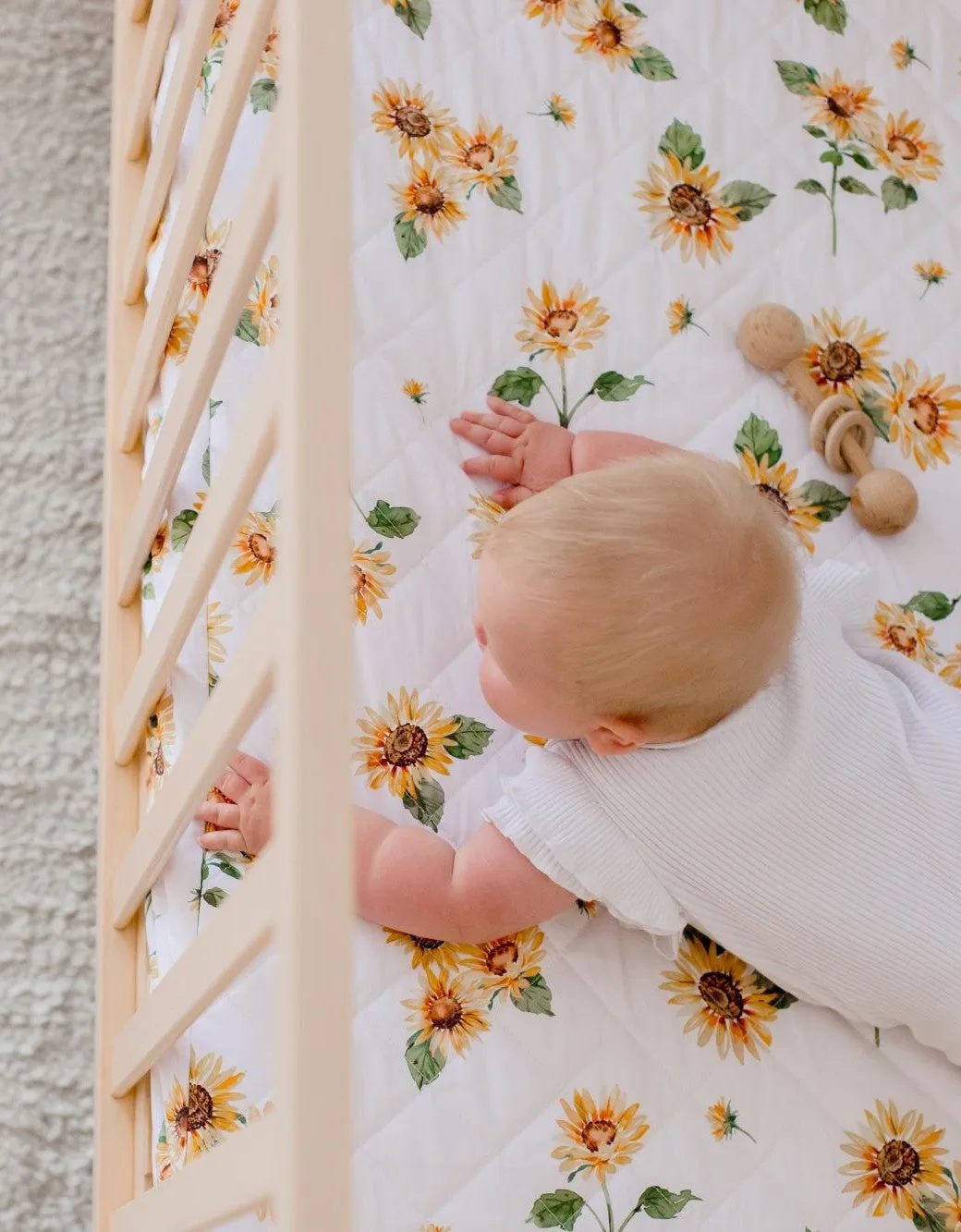 Bambella 2-in-1 Waterproof Cot Sheet & Mattress Protector | Sunny Days