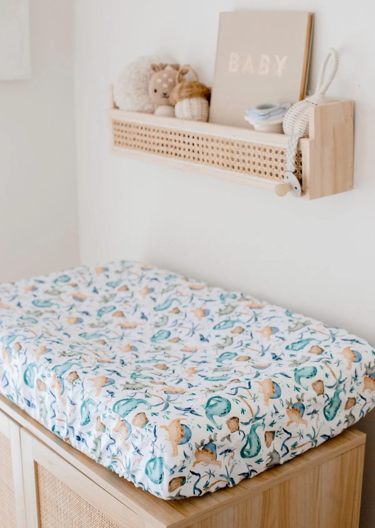 Bambella Waterproof Bassinet Sheet | Wild Dinos