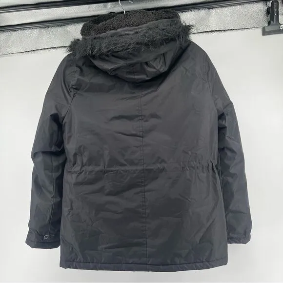 Beverly Hills Polo Club Women’s Black Hooded Waterproof Winter Parka Coat Medium