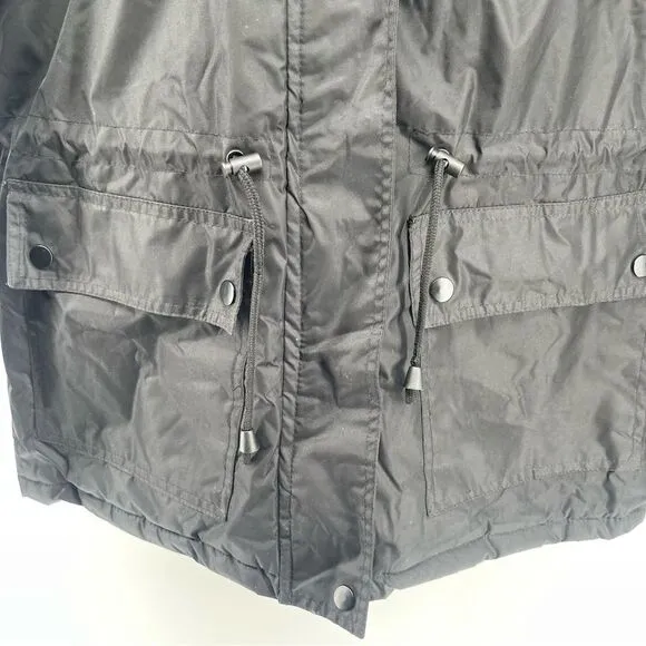Beverly Hills Polo Club Women’s Black Hooded Waterproof Winter Parka Coat Medium