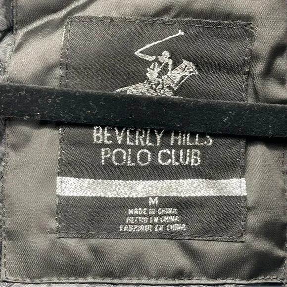 Beverly Hills Polo Club Women’s Black Hooded Waterproof Winter Parka Coat Medium