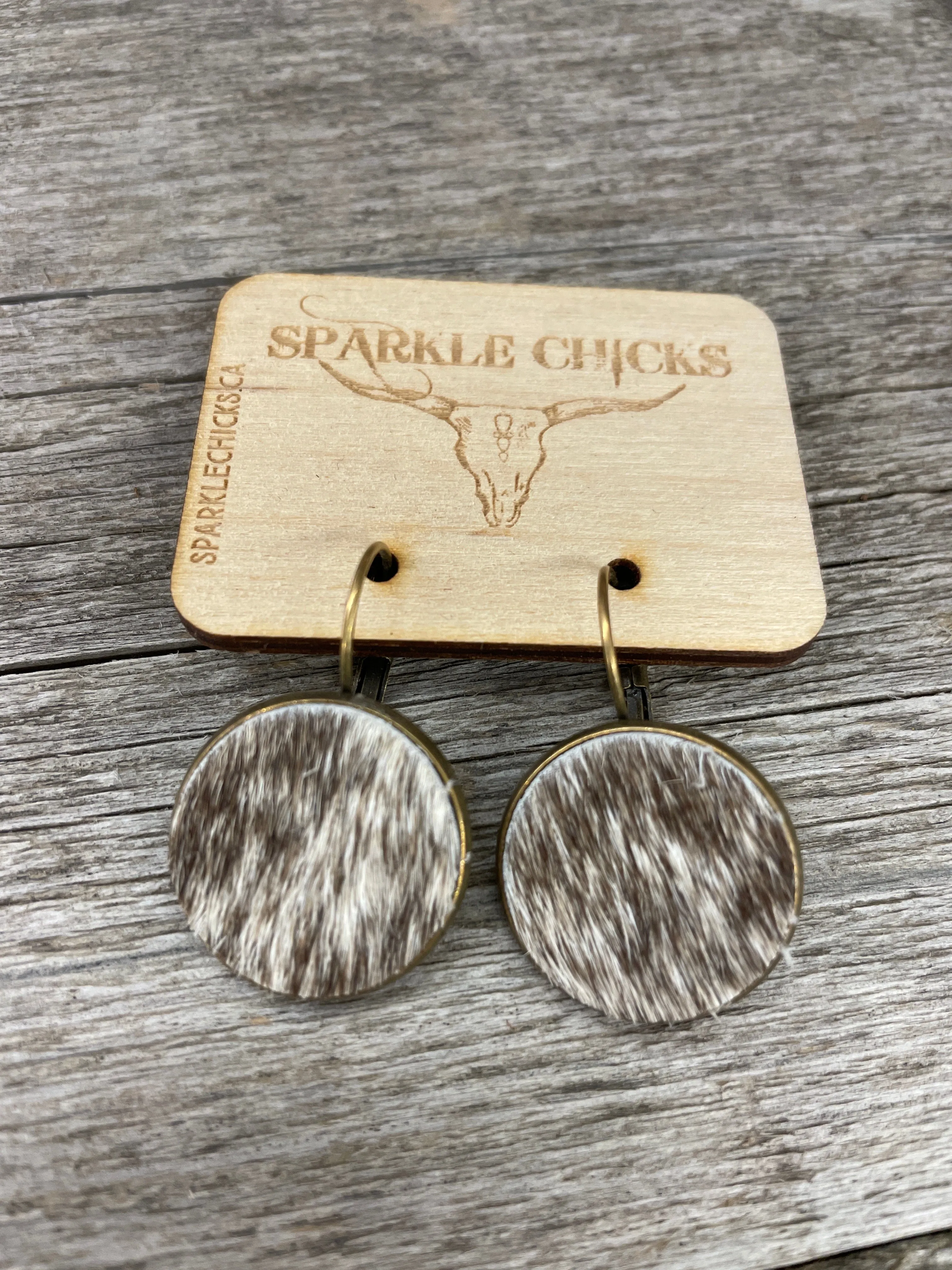 BGEARRING11 Earrings- Hair On Hide Slip On Assorted