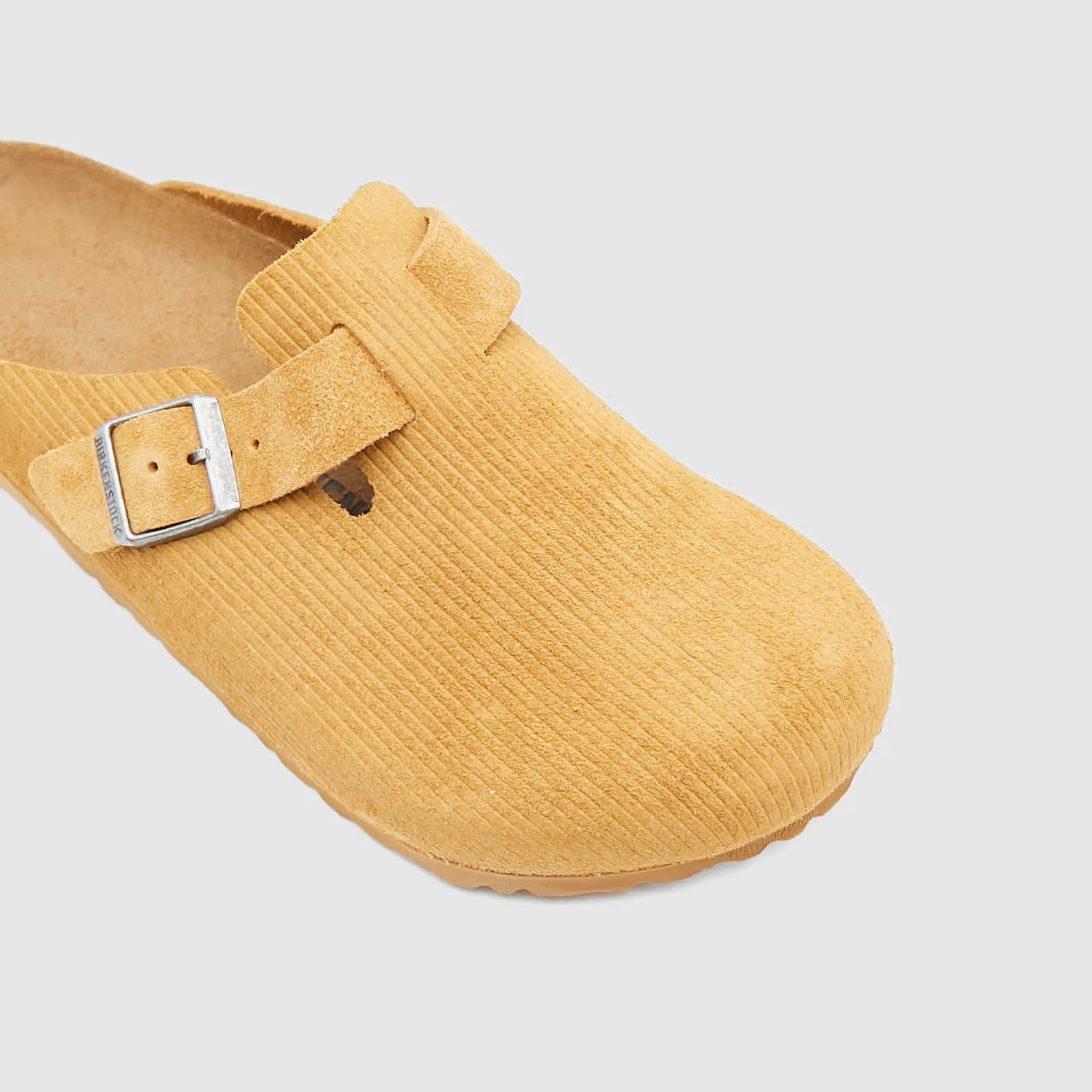 Birkenstock Boston Leather Corduroy Natural Clogs