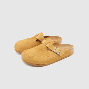 Birkenstock Boston Leather Corduroy Natural Clogs