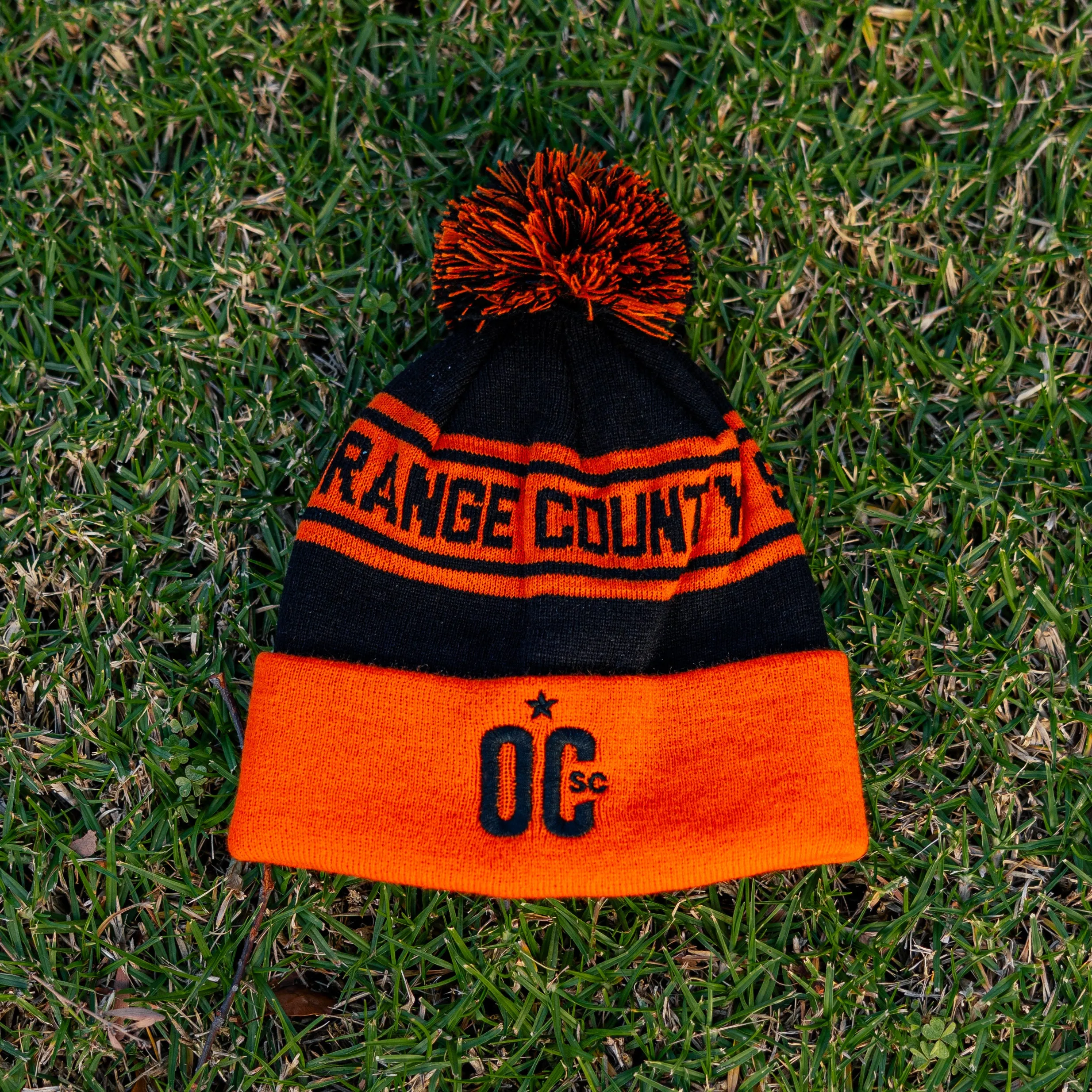 Black & Orange Knit Hat