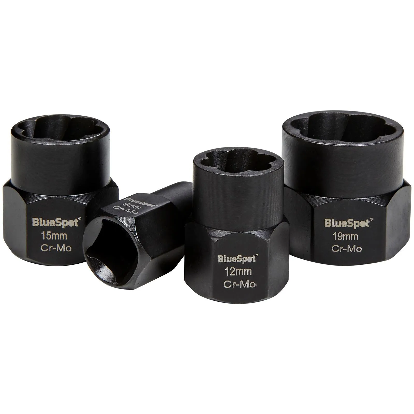 BlueSpot Bolt Remover Nut Extractor 3/8" 9-19mm Damaged Rounded Rusted Painted