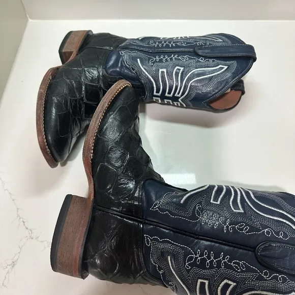 BOOTS TANNER MARK MONSTER FISH BLACK BLUE TMY205207