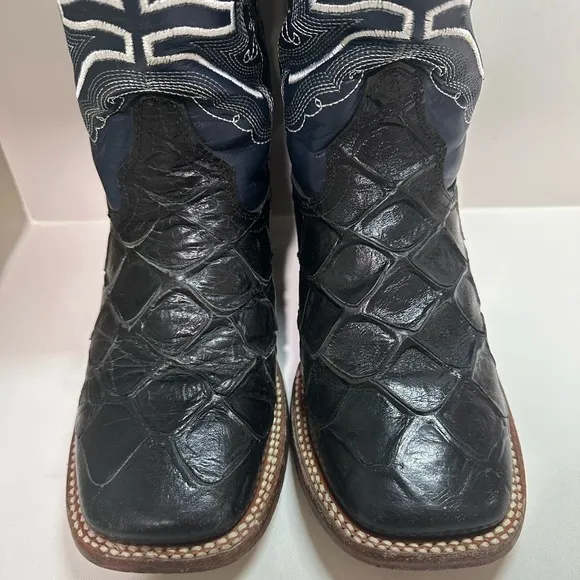 BOOTS TANNER MARK MONSTER FISH BLACK BLUE TMY205207