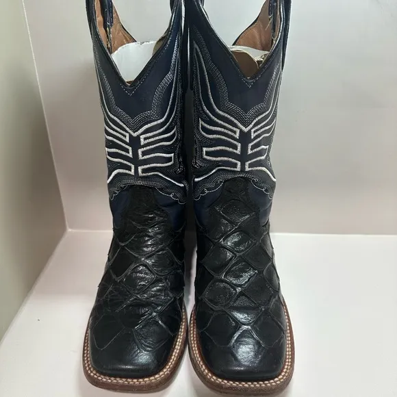 BOOTS TANNER MARK MONSTER FISH BLACK BLUE TMY205207