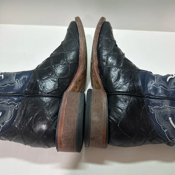 BOOTS TANNER MARK MONSTER FISH BLACK BLUE TMY205207