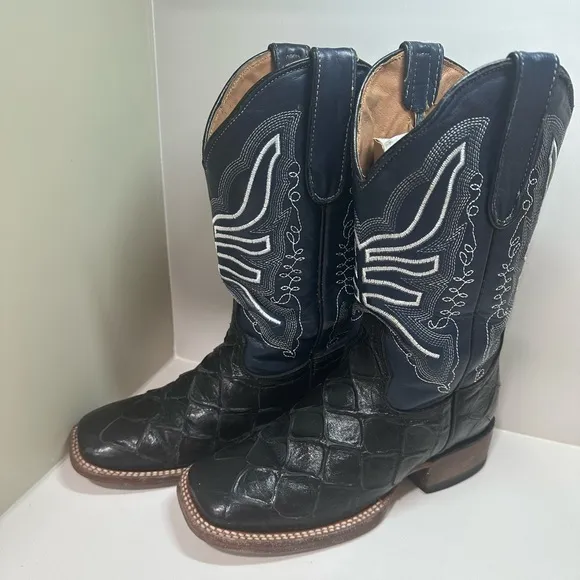 BOOTS TANNER MARK MONSTER FISH BLACK BLUE TMY205207
