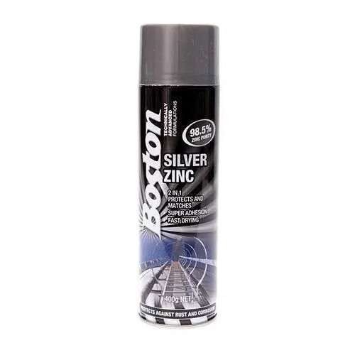 Boston Paint Silver Zinc 2 In 1 - 400g (BT255)