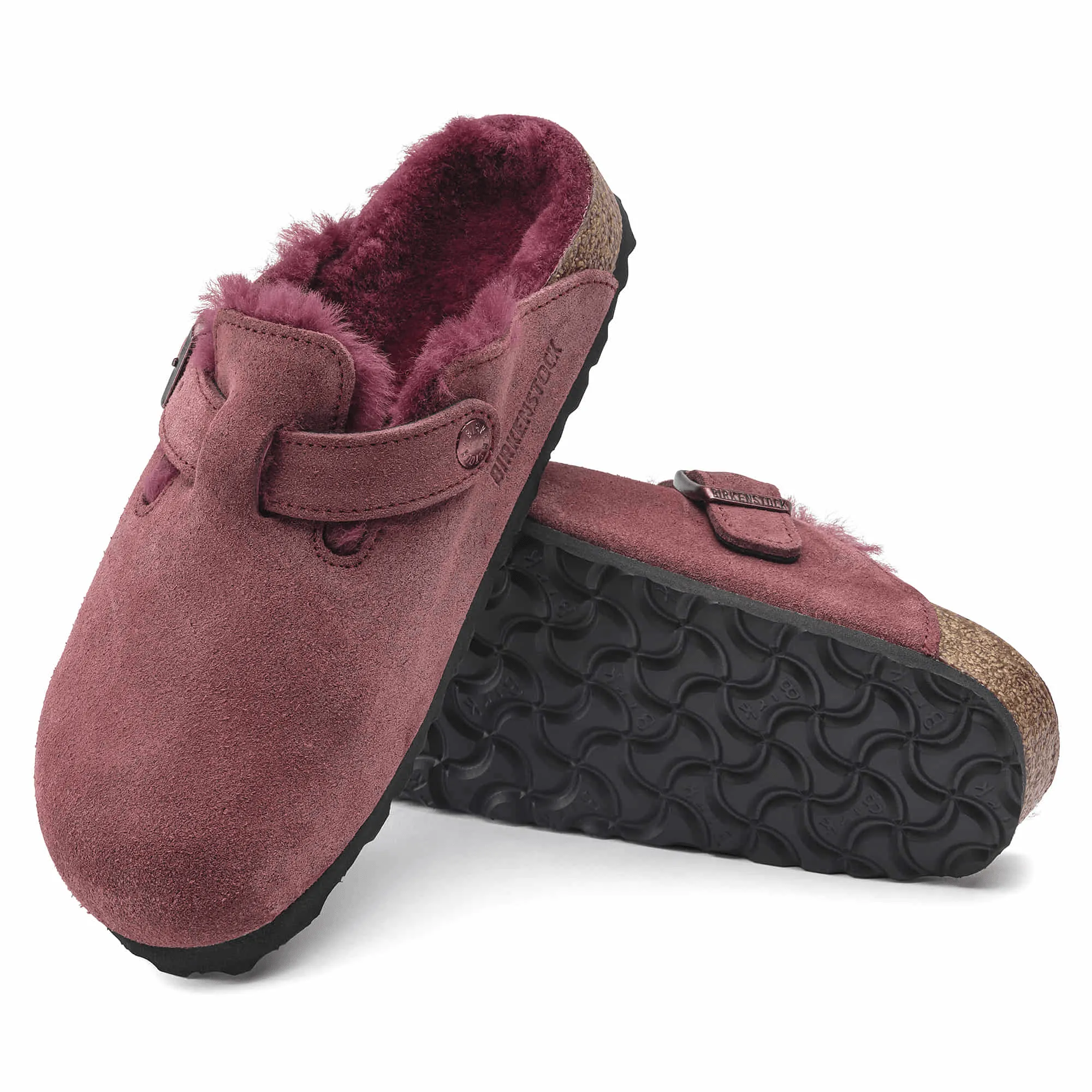 Boston Shearling | Suede | Maroon