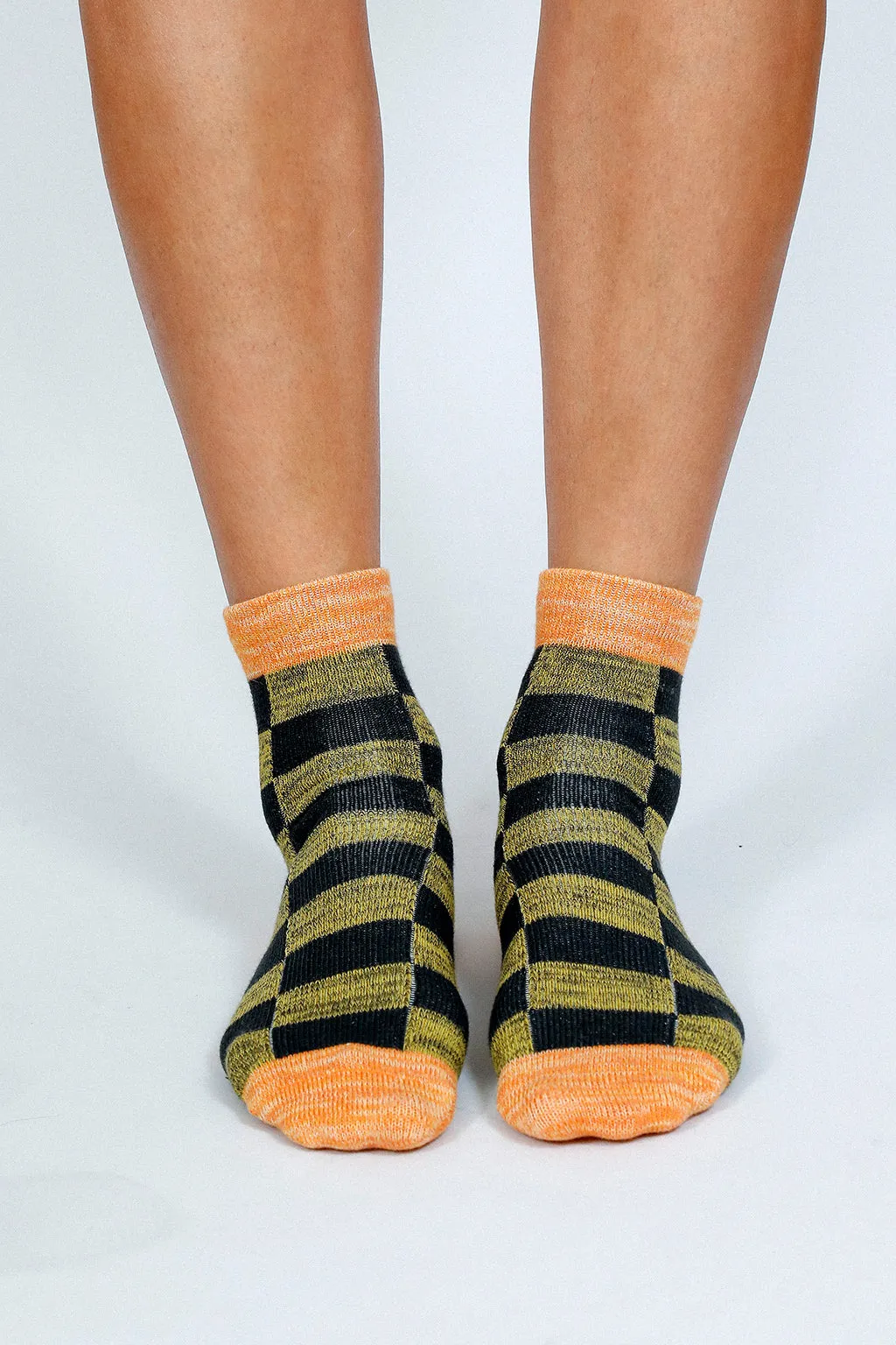 Boxy Checkered Ankle Sock
