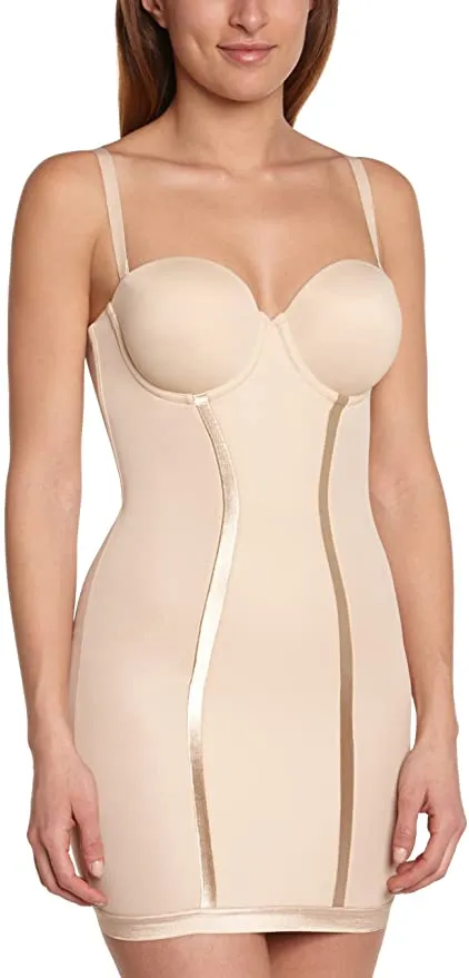 Brand new Maidenform Convertible Full Slip in Latte, Sz 38C, wear with straps or without! Retails $85 