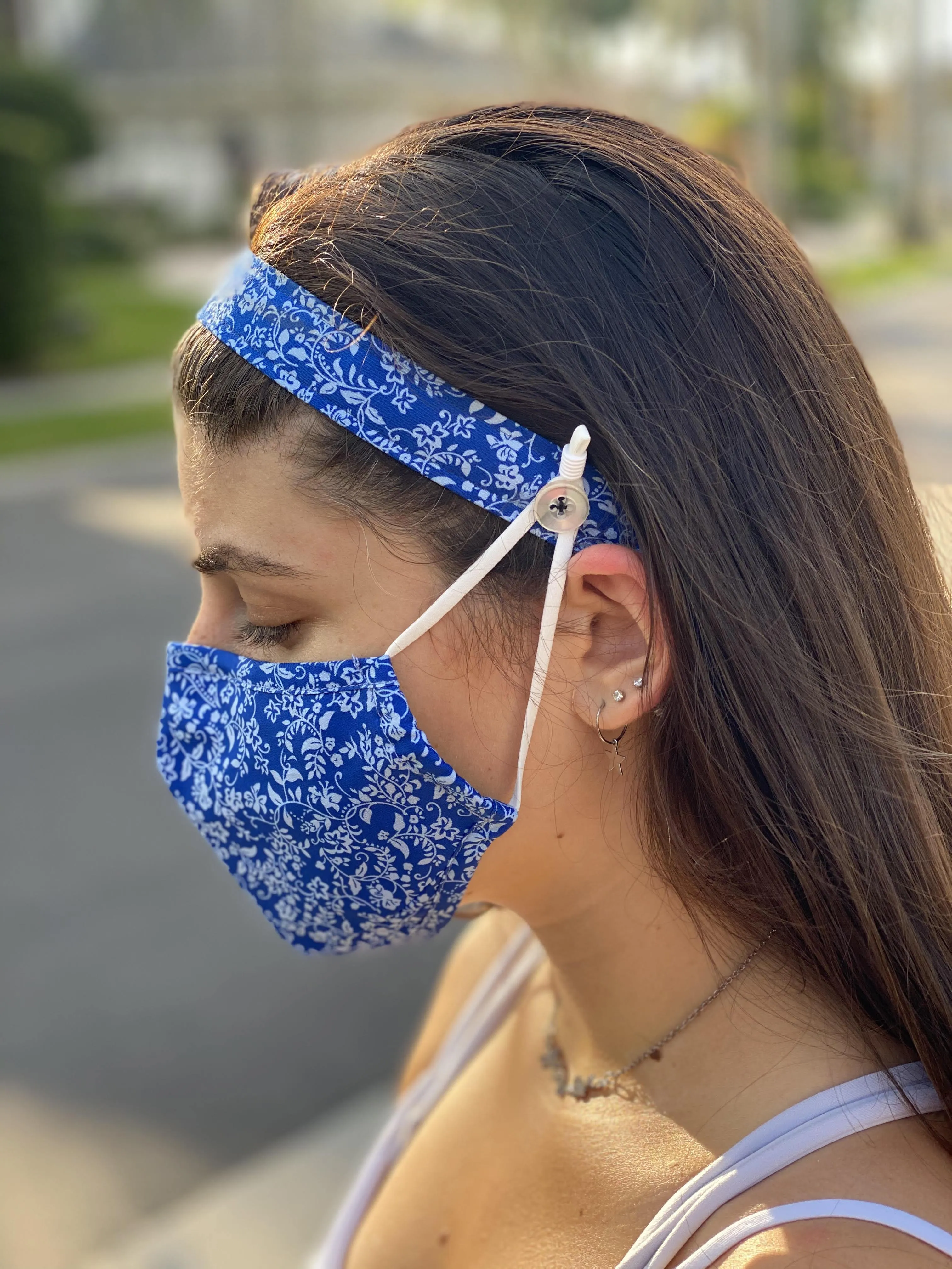 Camo Blue - Ear Saver Headband