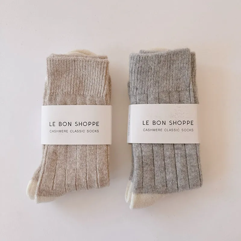 Cashmere Socks in Grey Melange