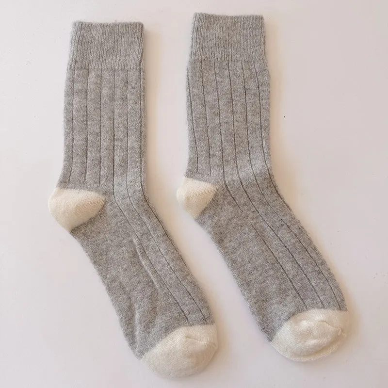 Cashmere Socks in Grey Melange