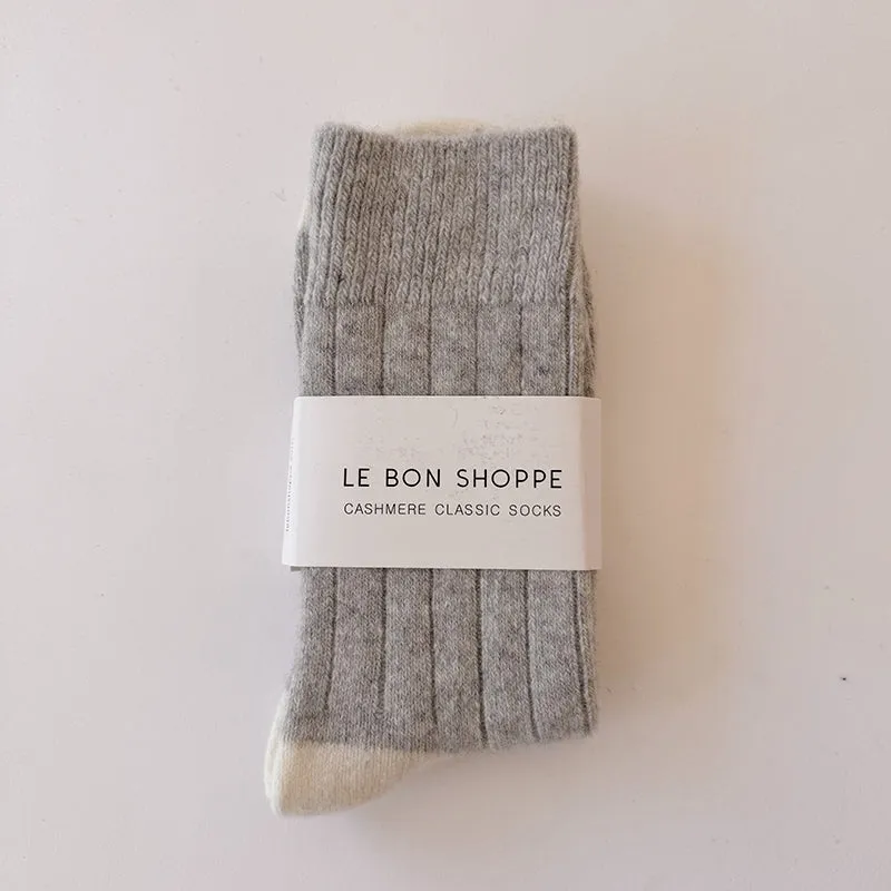 Cashmere Socks in Grey Melange