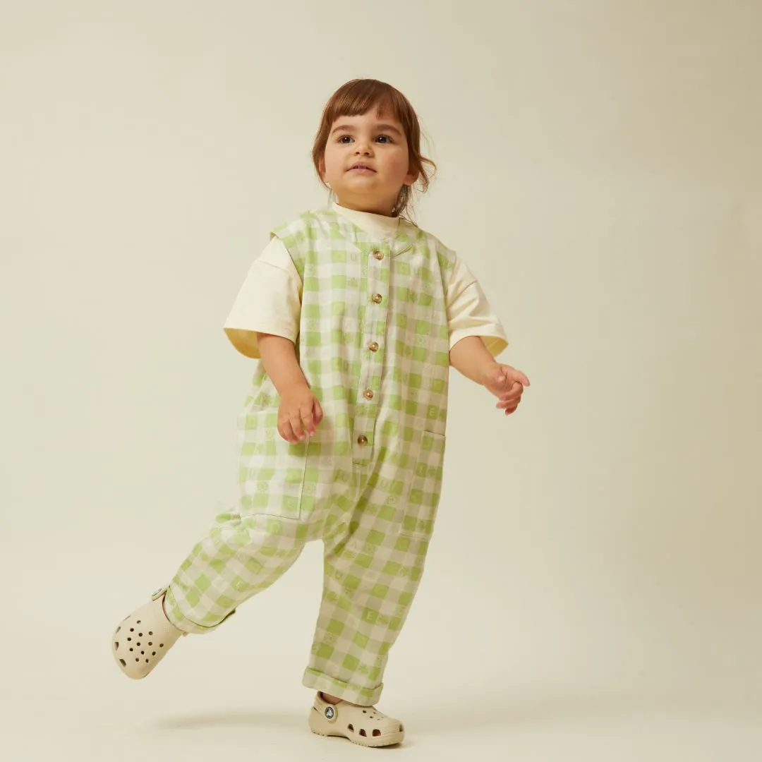 Charlie Sleeveless Gingham Overall