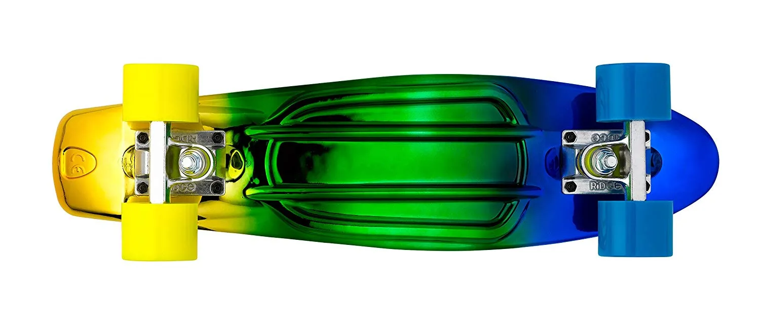 Chrome Skateboard Cruiser 22" (Blue/Gold)