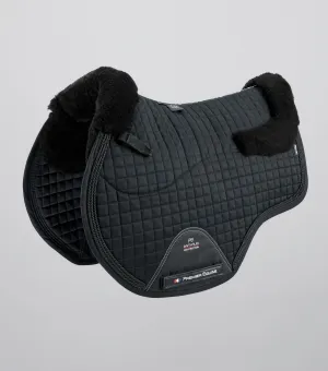 Close Contact Merino Wool European Saddle Pad - GP/Jump Square Black/Black Wool