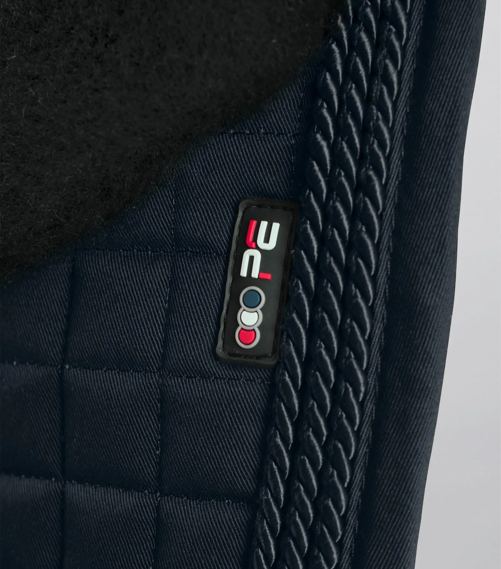 Close Contact Merino Wool European Saddle Pad - GP/Jump Square Black/Black Wool