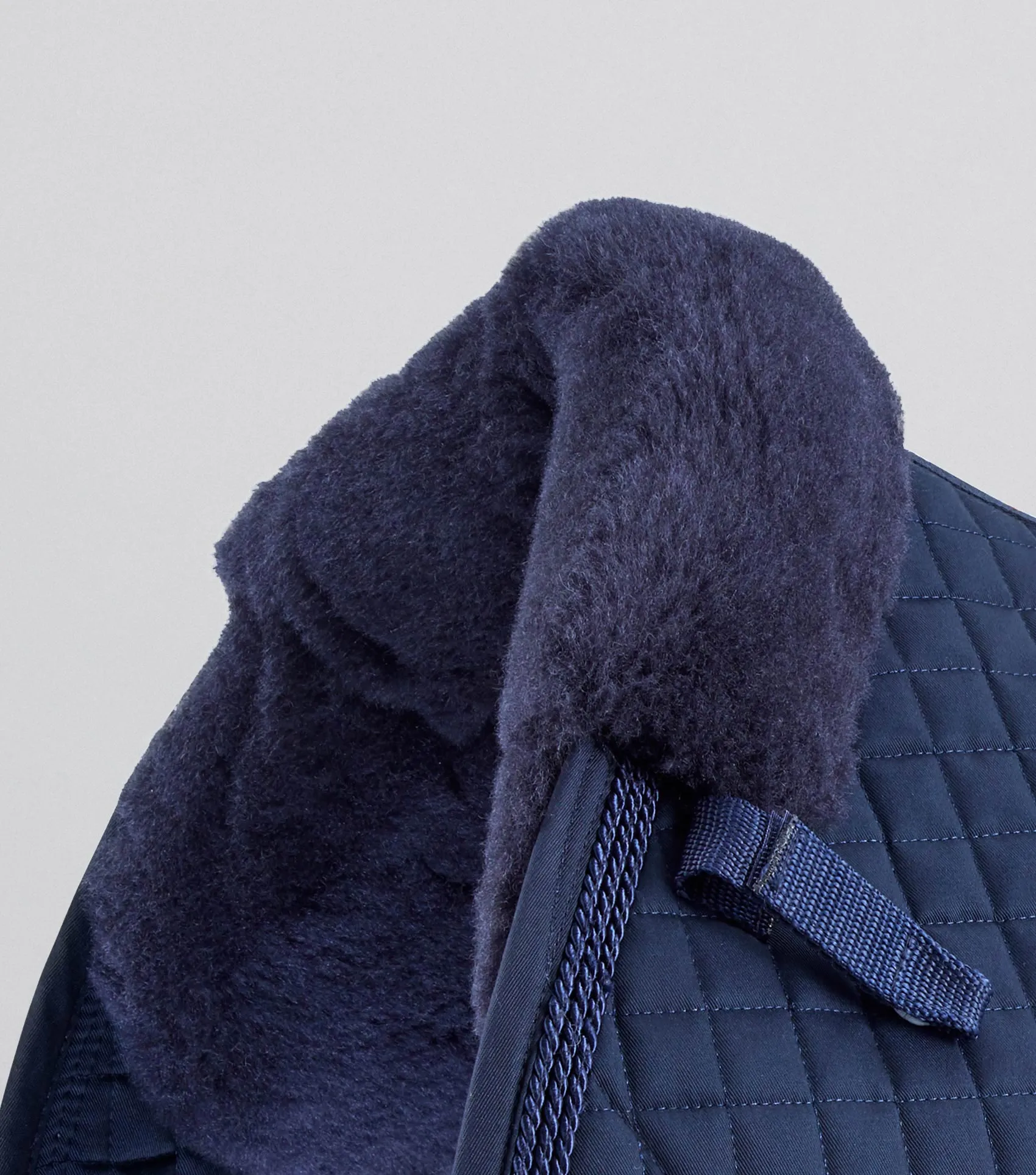 Close Contact Merino Wool European Saddle Pad - GP/Jump Square Navy/Navy Wool
