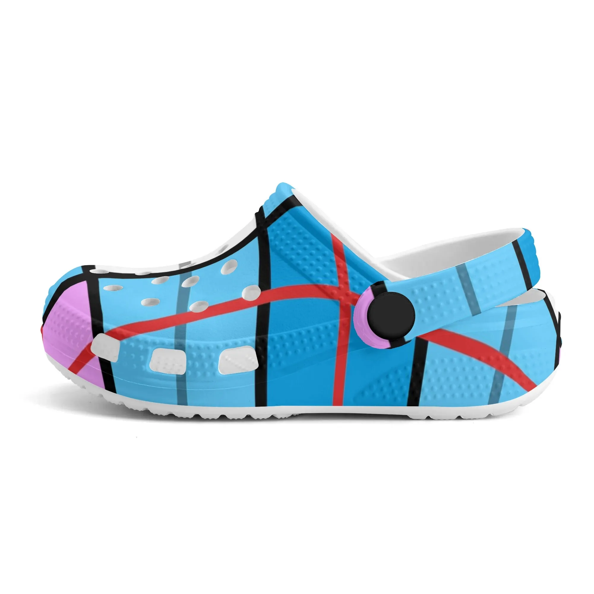 ✨'Clyde Sky Candy' Happy Tartan ® Kids Classic Clogs✨