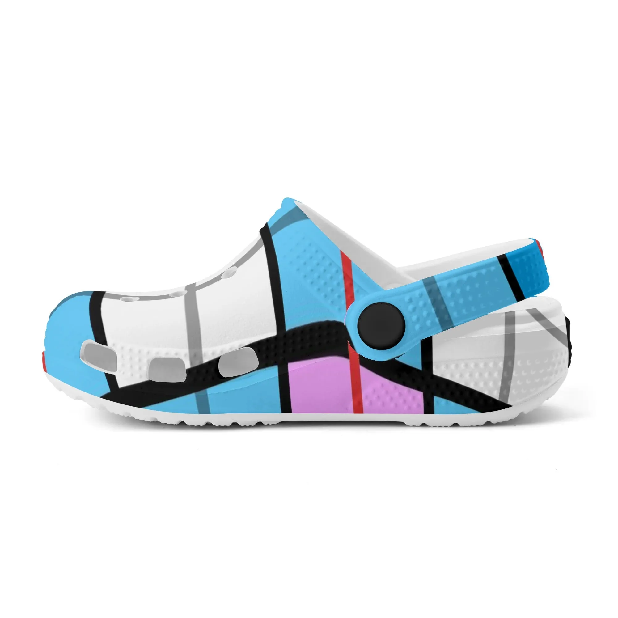 ✨'Clyde Sky Candy' Happy Tartan ® Kids Classic Clogs✨