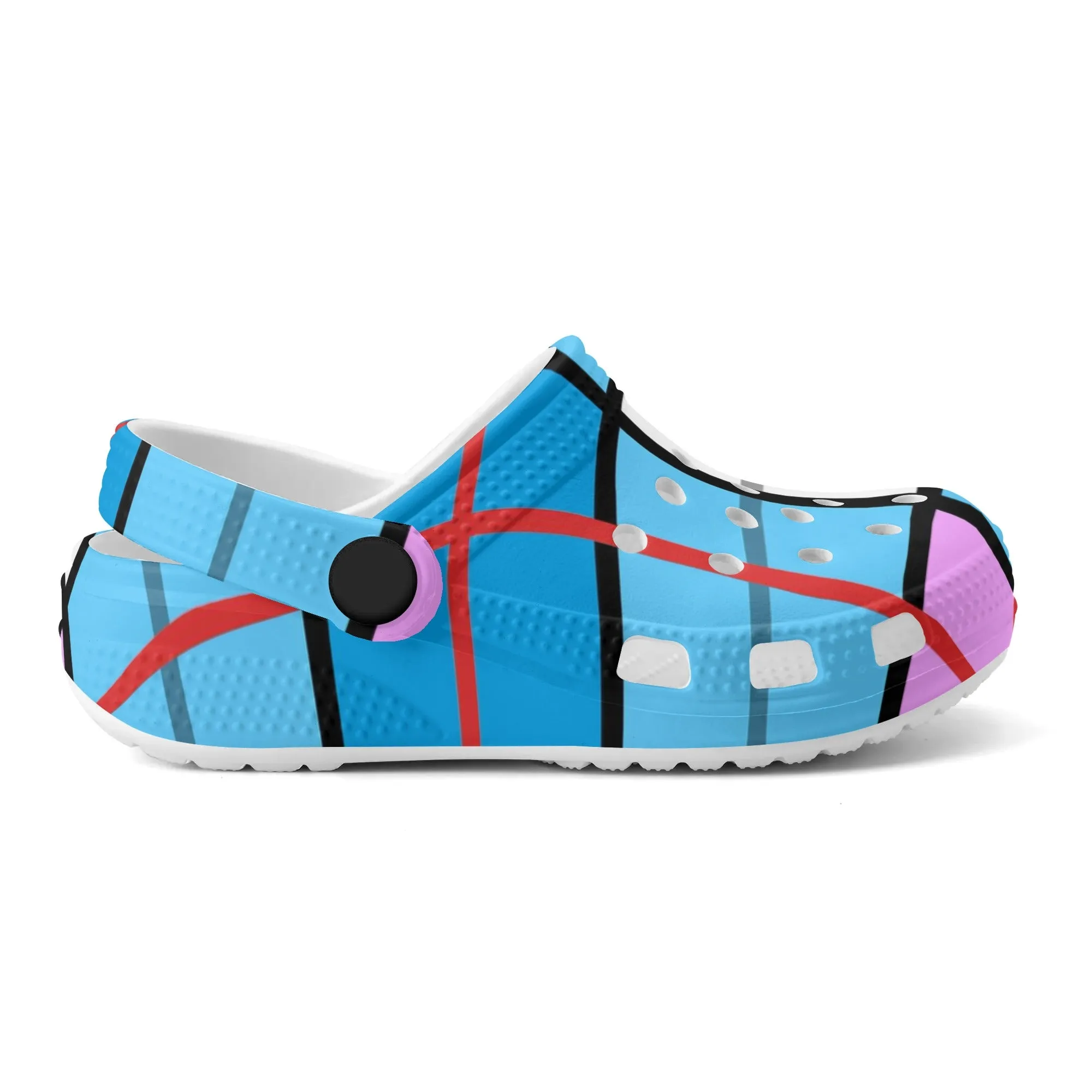 ✨'Clyde Sky Candy' Happy Tartan ® Kids Classic Clogs✨
