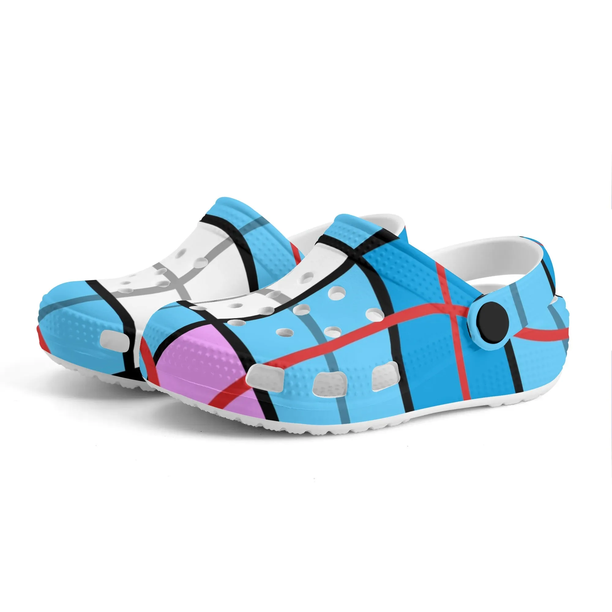 ✨'Clyde Sky Candy' Happy Tartan ® Kids Classic Clogs✨